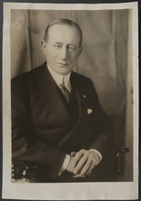Load image into Gallery viewer, 1927 Guglielmo Marconi Italian Inventor Photo Washington Radio Pioneer Vintage