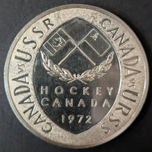 Load image into Gallery viewer, 1972 Summit Series 2oz. Sterling Silver Coin Canada Vs. USSR Hockey Soviet Union