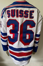 Load image into Gallery viewer, New York Rangers Vintage Stall & Dean Jersey #36 Suisse NHL Hockey