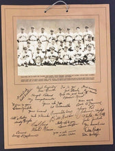 Load image into Gallery viewer, 1938 Rochester Red Wing Baseball Team Photo Card + Roster Facsimile Autographs