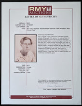 Load image into Gallery viewer, 1917 Vintage Type 1 Photo Edgar Laplante Tom Longboat Con-Man Historical Canada