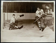 Load image into Gallery viewer, 1950s NHL Hockey Toronto Maple Leafs Press Photo Ted Kennedy Harry Lumley