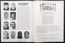 Load image into Gallery viewer, 1968 CFL Football Complete Program Hamilton Tiger-Cats Saskatchewan Roughriders