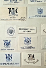 Load image into Gallery viewer, 1930s Sheet Ontario Government Shields/Crests/Coats of Arms VTG