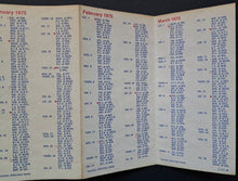 Load image into Gallery viewer, 1974/1975 NHL Pocket Schedule Molson Ontario TV Hockey Vintage NHL Unmarked