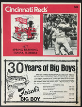 Load image into Gallery viewer, 1977 Cincinnati Reds Spring Training Baseball Program Tampa Florida MLB Rose