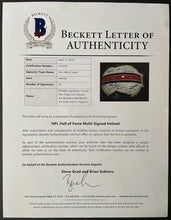 Load image into Gallery viewer, 1996 NFL Pro Football Hall Of Fame Game Signed x20 Riddell Helmet Beckett LOA