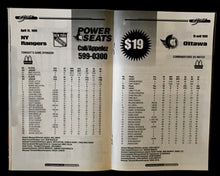 Load image into Gallery viewer, 1999 Canadian Tire Centre NHL Hockey Program Ottawa Senators vs Rangers Gretzky