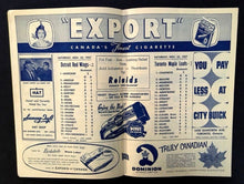 Load image into Gallery viewer, 1957 Maple Leaf Gardens NHL Hockey Program VTG Leafs vs Red Wings Brian Cullen