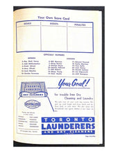 Load image into Gallery viewer, 1955 NHL Hockey Program Toronto Maple Leafs v Chicago Blackhawks Billy Harris