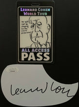 Load image into Gallery viewer, Leonard Cohen Canadian Singer / Songwriter Signed Signed Guitar Pickguard + JSA