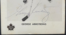 Load image into Gallery viewer, 1960s George Armstrong Autographed Toronto Maple Leafs Team Issued Postcard KSA