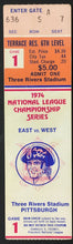 Load image into Gallery viewer, 1974 MLB NLCS Game 1 Ticket Three Rivers Stadium Pittsburgh Pirates v LA Dodgers