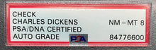 Load image into Gallery viewer, Charles Dickens Signed Autographed Cheque Check PSA Graded NM-MT 8 LOA Vintage