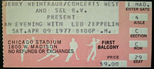 Load image into Gallery viewer, 1977 Led Zeppelin Concert Ticket Stub Chicago Stadium Vintage Music Jimmy Page