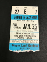 Load image into Gallery viewer, 1972 Team Canada Hockey Alumni Program & Ticket Stub 1985 Spirit Returns Game