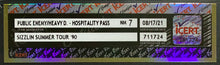 Load image into Gallery viewer, 1990 Public Enemy Heavy D Backstage Pass Sizzlin Summer Tour NM 7 iCert