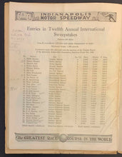 Load image into Gallery viewer, 1924 Indy 500 Racing Program Indianapolis Motor Speedway Corum & Boyer Win
