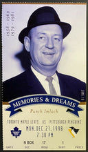 Load image into Gallery viewer, 1998 NHL Hockey Final MLG Season Toronto Maple Leafs Vtg Ticket Punch Imlach HOF