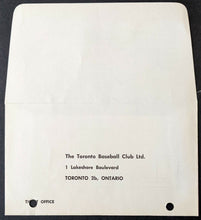 Load image into Gallery viewer, 1958 Toronto Maple Leaf Baseball Club Order Form Playoff Tickets + Letter