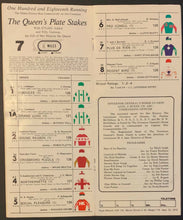 Load image into Gallery viewer, 1977 Queens Plate Horse Racing Program Race Won By Sound Reason Thoroughbred