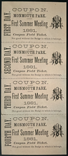 Load image into Gallery viewer, 1881 Monmouth Park Racetrack Season Pass Signed Autographed Track Owner Withers