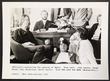 Load image into Gallery viewer, 1968 The Beatles Photo Announcing Opening of Apple Records Lennon McCartney Vtg