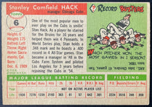 Load image into Gallery viewer, 1955 Topps Baseball #6 Stan Hack Chicago Cubs MLB Sports Card