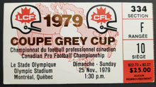 Load image into Gallery viewer, 1979 Olympic Stadium Grey Cup Program Montreal vs Edmonton + Ticket Stub CFL