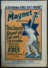 Load image into Gallery viewer, 1926 UK The Magnet MAGAZINE and Die Cut Insert Cricket Player Rare Vtg AD