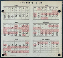 Load image into Gallery viewer, 1957 Toronto Maple Leaf Baseball International League Type 1 Photo + Schedule +