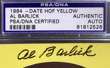 Load image into Gallery viewer, 1964 Cooperstown Baseball HOF Plaque Post Card Signed Al Barlick Umpire PSA/DNA