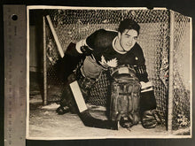 Load image into Gallery viewer, 1941 NHL Hockey Type 1 Photo Toronto Marlboros Goalie Baz Bastien Vtg Marlies