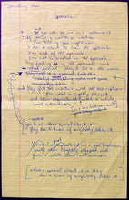 Load image into Gallery viewer, Seinfeld Sitcom Monologue Hand Written Jerry Seinfeld Original Script JSA LOA