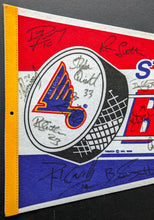 Load image into Gallery viewer, 1991-92 St. Louis Blues Team Signed NHL Hockey Pennant x18 Autographs Joseph