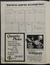 Load image into Gallery viewer, 1972 WHA Hockey Minnesota Fighting Saints 1st Game Program v Winnipeg Jets Hull