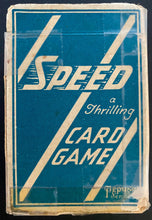 Load image into Gallery viewer, Vintage Card Game Speed c1930 45 Cards + Box + Booklet Historical Images