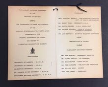 Load image into Gallery viewer, 1966 Canadian University Hockey Championship Banquet Program Autographed By Team