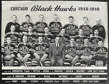 Load image into Gallery viewer, 1948-49 Chicago Blackhawks Team Issued Nestor Johnson Promo Photo Vintage