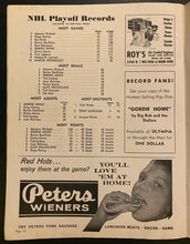 Load image into Gallery viewer, 1963 NHL Hockey Program Detroit Red Wings Toronto Maple Leafs Stanley Cup Finals