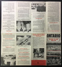 Load image into Gallery viewer, 1956 Ontario Fold Out Travel Brochure Many Sports Featured CFL + Vintage Canada