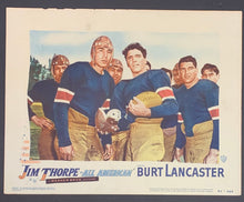 Load image into Gallery viewer, Vintage Lobby Card Jim Thorpe All American Burt Lancaster Football Movie Film