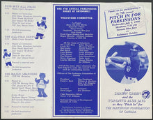 Load image into Gallery viewer, 1995/96 Toronto Blue Jays MLB Baseball Pitch In For Parkinsons Charity Brochures