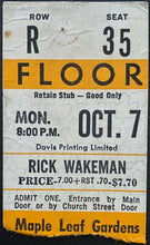 Load image into Gallery viewer, 1974 Rick Wakeman Original Vintage Maple Leaf Gardens Concert Ticket
