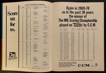 Load image into Gallery viewer, 1971 NHL Hockey Program Vancouver Canucks vs Toronto Maple Leafs Inaugural Year