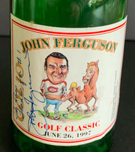 Load image into Gallery viewer, John Ferguson Golf Classic Autographed Empty Wine Bottle Inscribed Ross Brewitt