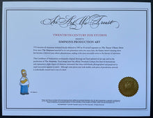 Load image into Gallery viewer, Original The Simpsons Production Art Comic Book Guy "My Big Fat Geek Wedding"