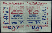 Load image into Gallery viewer, 1977 Yankee Stadium Unused Ticket New York Yankees vs Baltimore Orioles MLB