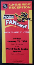 Load image into Gallery viewer, 1996 Fleet Centre NHL Hockey All Star Game Program + 5 Items - Ticket VIP Pass +