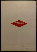 Load image into Gallery viewer, 1951 Vintage O'Keefe's Brewing Company Hockey Guide Booklet Original Envelope
